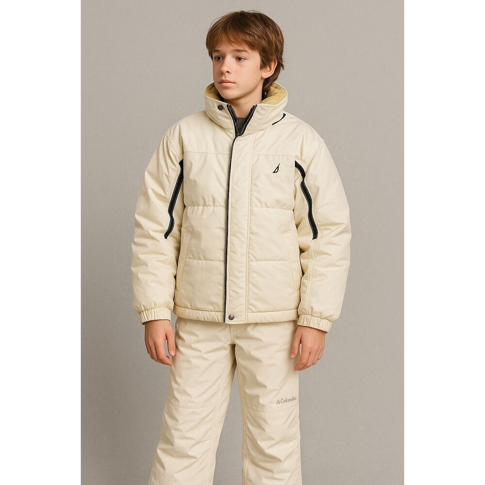 Columbia Snow Pants Boys Youth 14/16 White Insulated Ski Snowboard Shell Pants